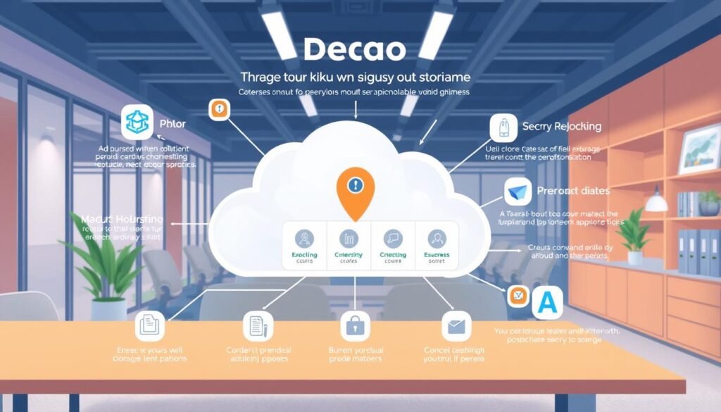 Buat ilustrasi Degoo cloud storage