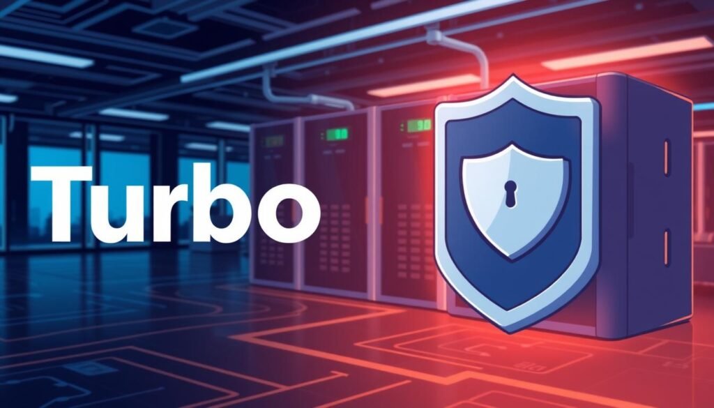 Gambar Turbo VPN dengan latar belakang server VPN yang cepat