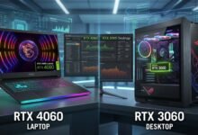 perbandingan performa rtx 4060 laptop vs rtx 3060 desktop